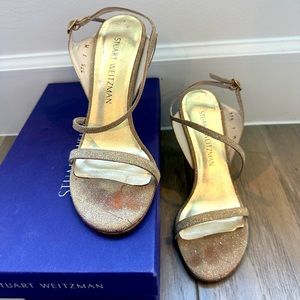 7M Stuart Weitzman Dark Gold Glitter